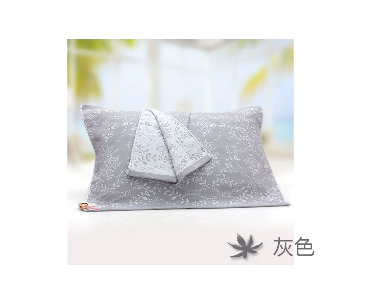 Ba Qi chính hãng bông gạc vải gối vợ chồng gối tăng kết hôn không phai một cặp vận chuyển tải - Khăn gối khăn gối