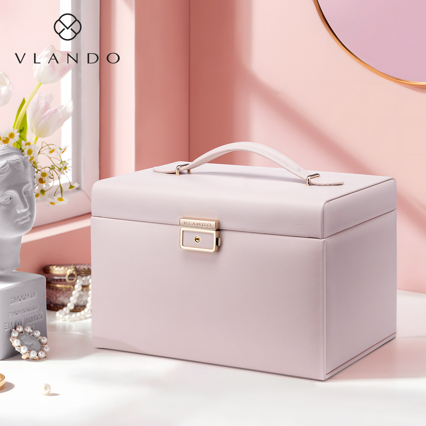VLANDO запертая шкатулка для драгоценностей ожерелье коробка для хранения ювелирных изделий изысканный высококачественный подарок на день рождения