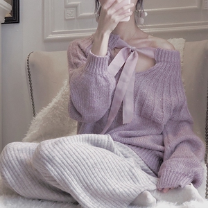 可甜女上装两面穿秋冬轻熟气质针织毛衣