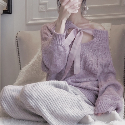 可甜女上装两面穿秋冬轻熟气质针织毛衣