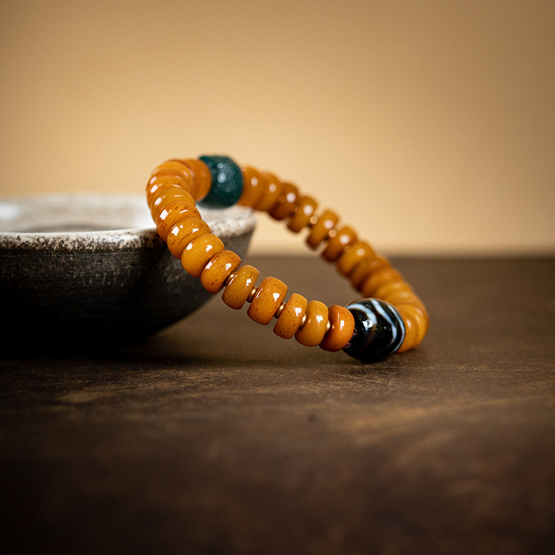 天然藏式老料骆驼骨手串随形切片珠骨头珠子女男士情侣款佛珠手链