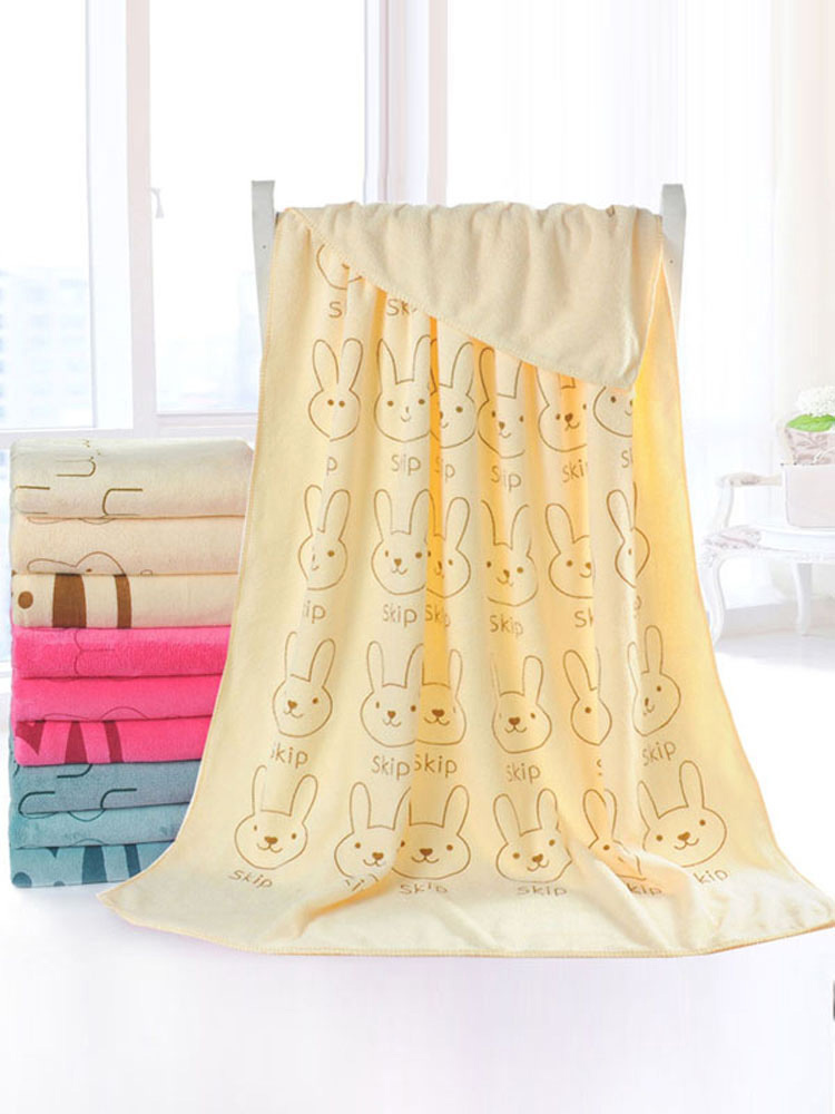 Thin bath towel for women with water absorption and quick drying without hair loss can be worn by adults and children larger than pure cotton summer bath towel