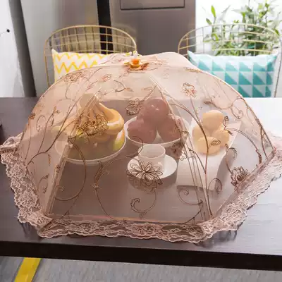 Dining table cover, vegetable cover, dining table, large round leftovers, leftovers, umbrella cover, folding, removable and washable, anti-flies, mosquitoes, household