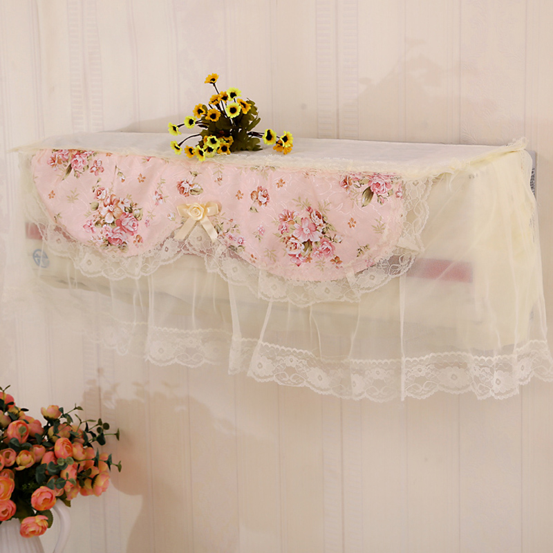 Lace fabric air conditioning dust cover Wall-mounted air conditioning dust cover