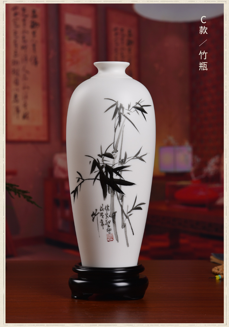 Oriental soil hand - made ceramic vase furnishing articles Chinese style household adornment art/by patterns