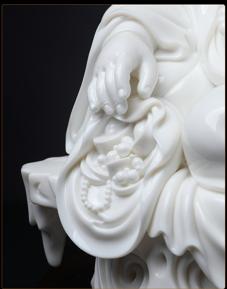 Oriental soil dehua white porcelain its furnishing articles at the provincial level master Lin Lu, whisking sign works and maitreya