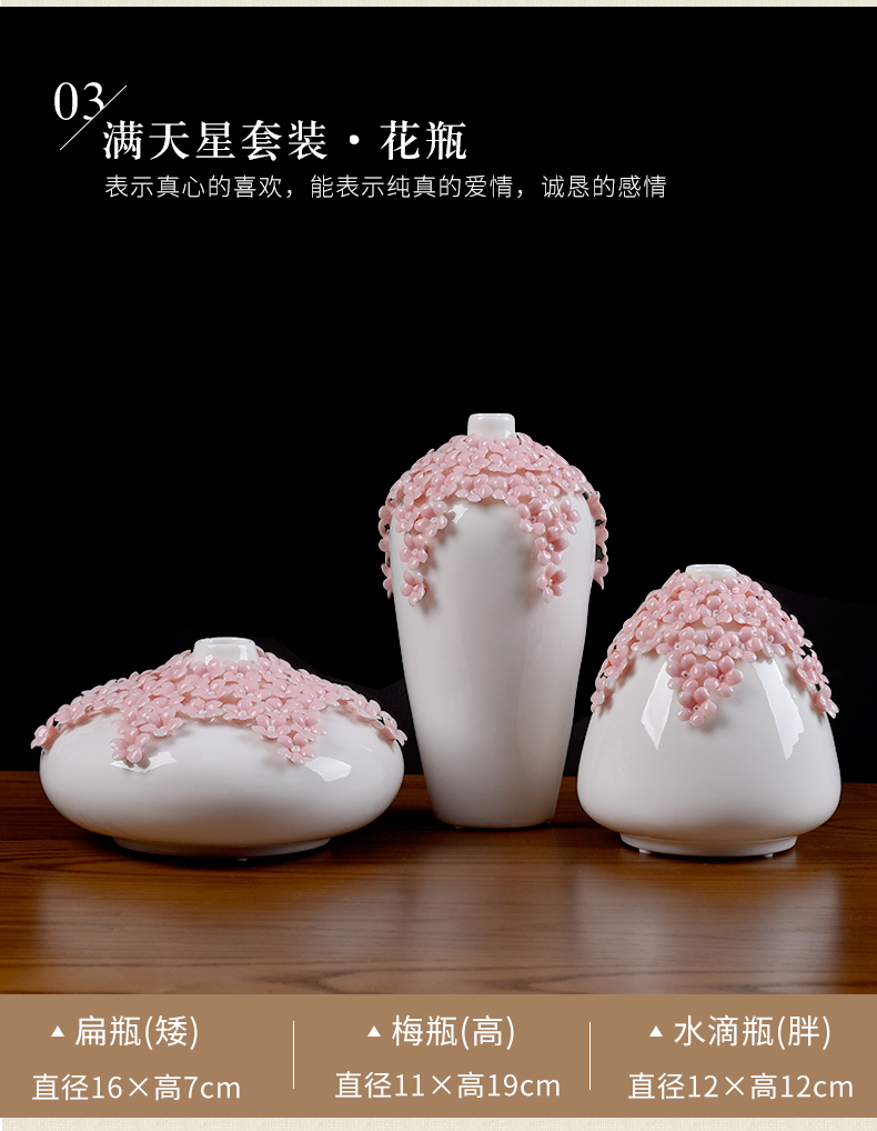 The east mud new Chinese ceramics are dried flowers wine home furnishing articles Chinese wind sitting room vase decoration