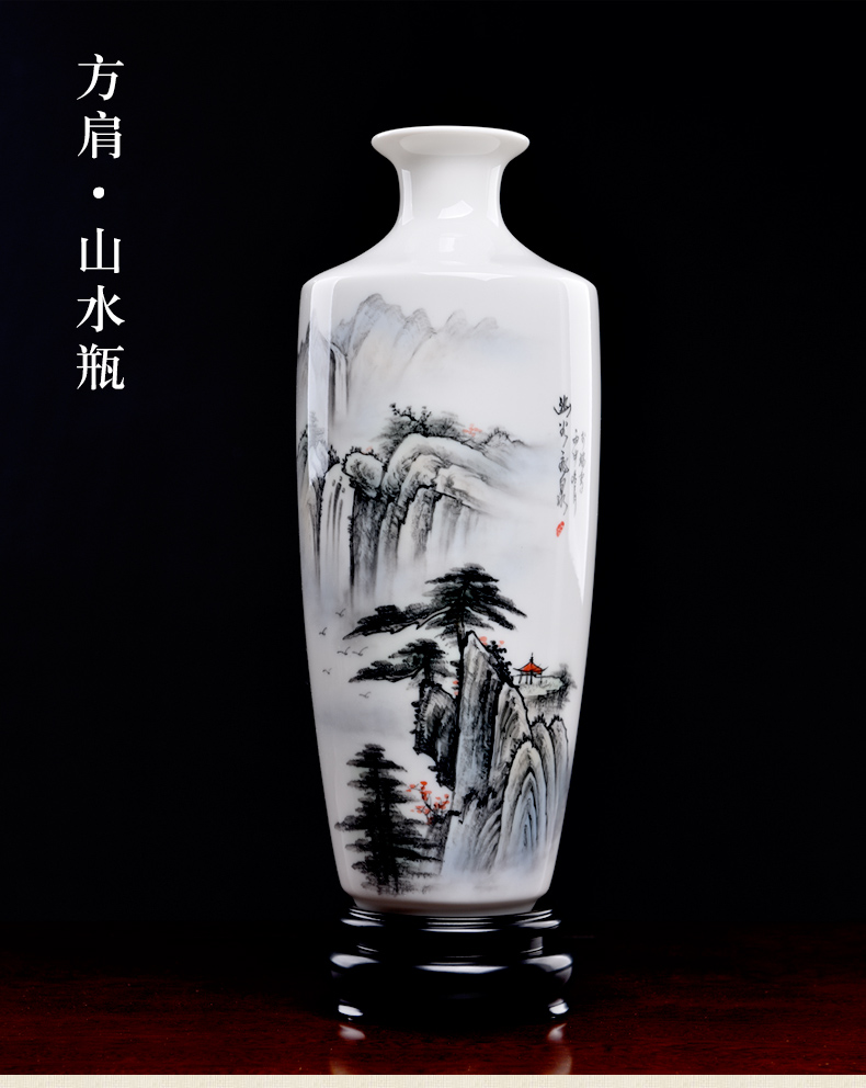 East mud hand - made ceramic vase of new Chinese style furnishing articles classical household living room TV cabinet rich ancient frame ornaments