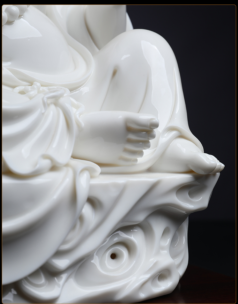 Oriental soil dehua white porcelain its furnishing articles at the provincial level master Lin Lu, whisking sign works and maitreya