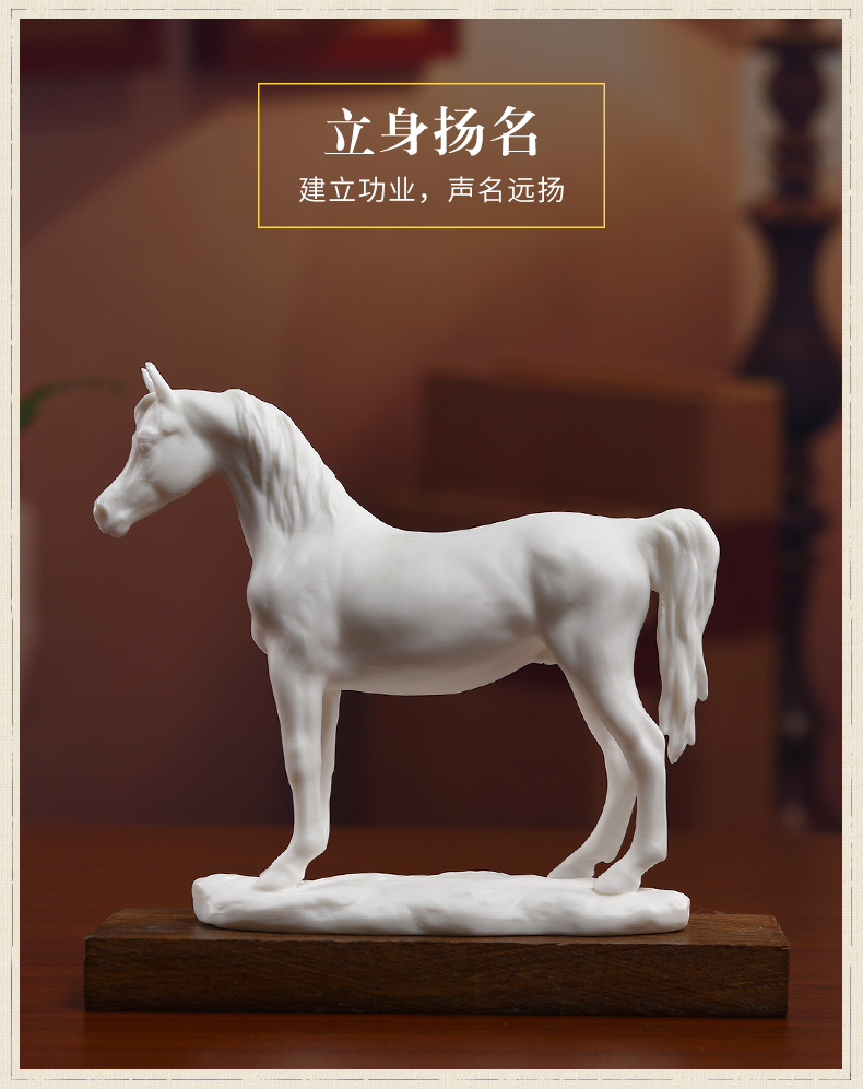 The east mud creative ceramic horse process small place office desktop rich ancient frame of I sitting room adornment