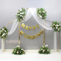 New Wedding Props Arch Arched shaped Shaped Shelving Wedding Stage Greeting and Decorative Iron Pendulum of Flowers Shelf