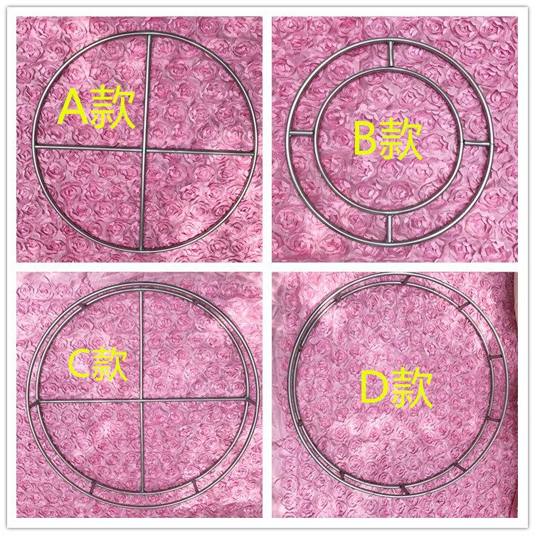 Wedding Prop Wire Cord Curtain Ciro Rings Rings Shelf Suspended Ceiling Ring Wire Cord Curtain Round Flower Ring Wedding Suspended Ceiling Decoration Hanging