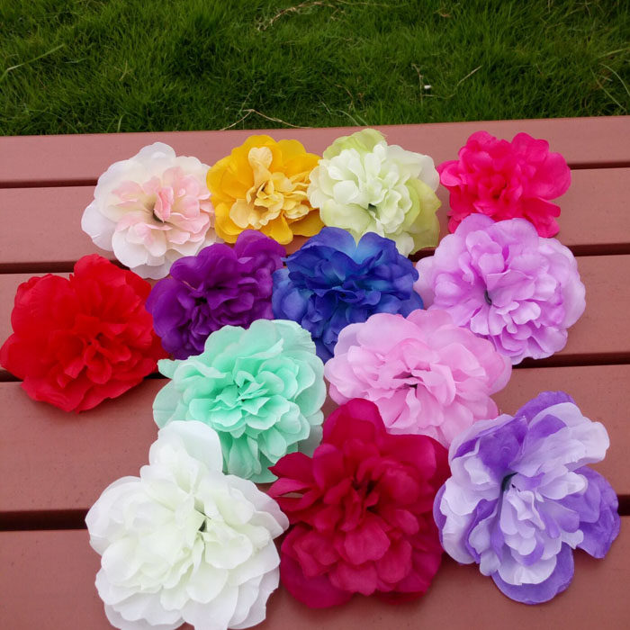 Wedding DIY simulation rose dahlia head hydrangea silk flower road lead flower wall row flower arch decoration supplies props