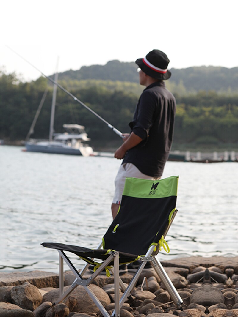 Outdoor Folding Chair Ultra Light Portable Backrest Fishing Chair Aluminum Alloy Skein With Small Chair Beach Camping Director Bench