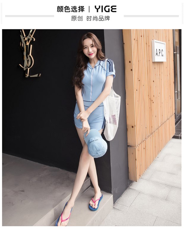 Mới học sinh đồ bơi thời trang thể thao và giải trí người mẫu bảo thủ tự tu luyện thể dục Xiêm nữ áo tắm màu áo tắm liền thân đẹp