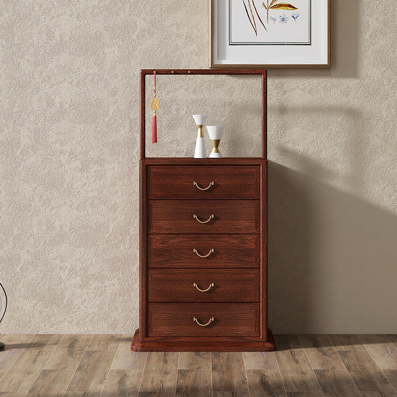 Yipu national standard mahogany new Chinese chest of drawers four-drawer cabinet Rosewood Hedgehog rosewood Minimalist style furniture can be customized