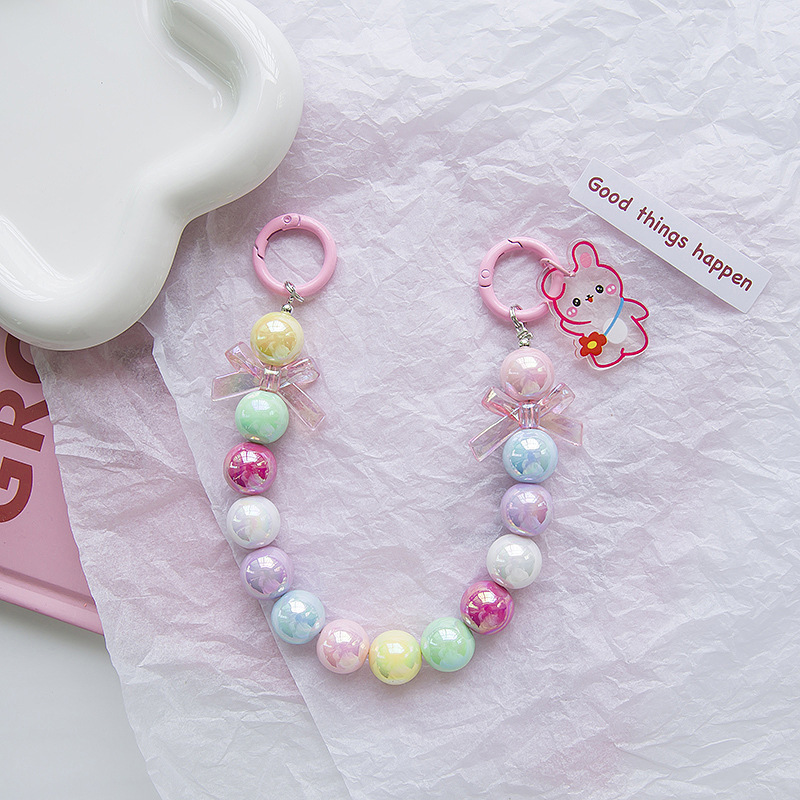 New Mermaid Princess Beaded Bear Hand Chain Phone Case Charm Pendant Student Gift Girly Cup Chain New Mermaid Princess Beaded Bear Hand Chain Phone Case Charm Pendant Student Gift Girly Cup Chain