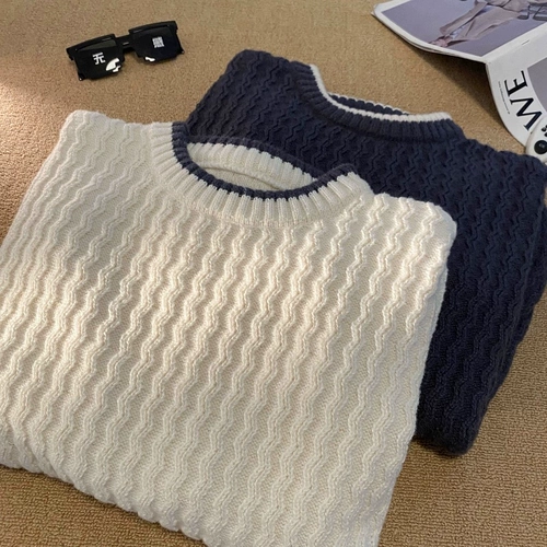 Tide, демисезонный трендовый утепленный трикотажный свитер, высокий воротник