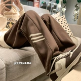 Tide, утепленные демисезонные спортивные трендовые удерживающие тепло штаны для отдыха, оверсайз, свободный прямой крой