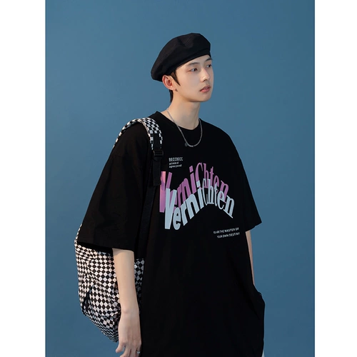 Tide, летняя трендовая футболка с коротким рукавом, оверсайз