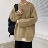 Tide, брендовый свитер, трендовый комплект, демисезонное однотонное трикотажное термобелье, свободный крой