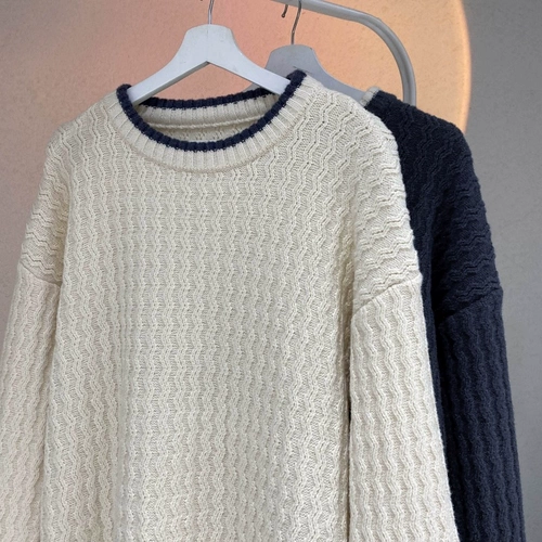 Tide, демисезонный трендовый утепленный трикотажный свитер, высокий воротник