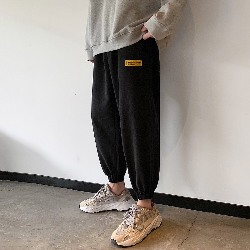Pants Men Loose Bunches 100 lap casual pants Korean version Trend handsome with small feet 90% Pants Summer Thin rounder pants