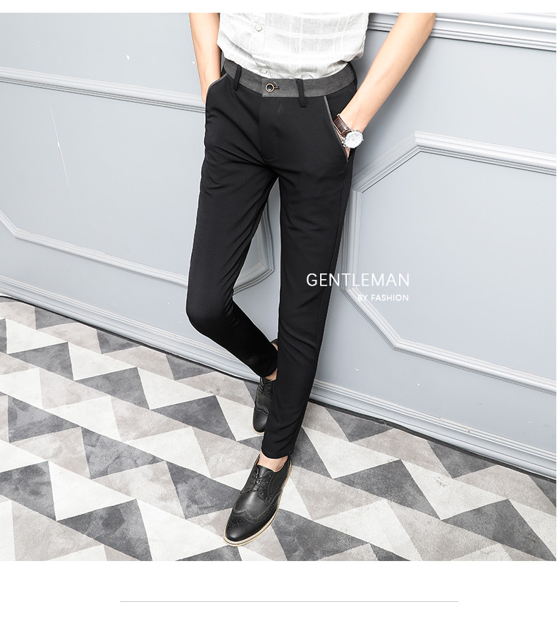 Quần nam làm việc để làm việc quần mỏng nam thanh niên mùa hè chân phù hợp với quần miễn phí hot chống nhăn quần mỏng mới quần tây nam cao cấp