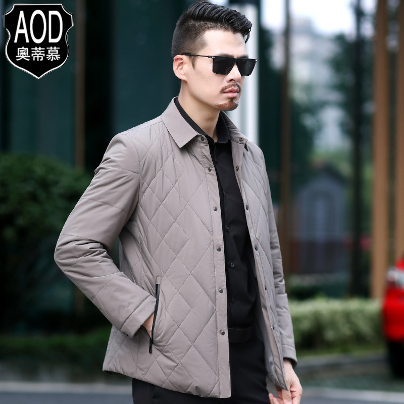 Autumn and winter 2020 new light cotton coat men's warm cotton suit dad casual quilted jacket middle-aged men's winter jacket