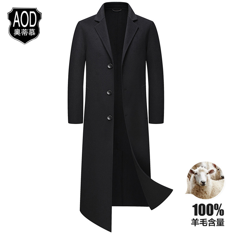 The new double face in autumn and winter, the long version of the long version over the knee pure wool big coat cashmere and the casual jacket man