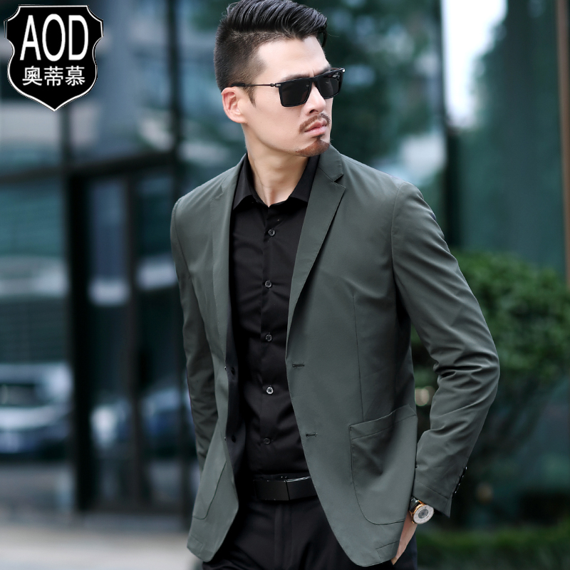 High quality casual suit men's autumn new business suit Middle-aged men's autumn jacket spring and autumn thin top