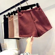 Chic phiên bản Hàn Quốc của quần lửng ống rộng cạp cao màu đen hoang dã