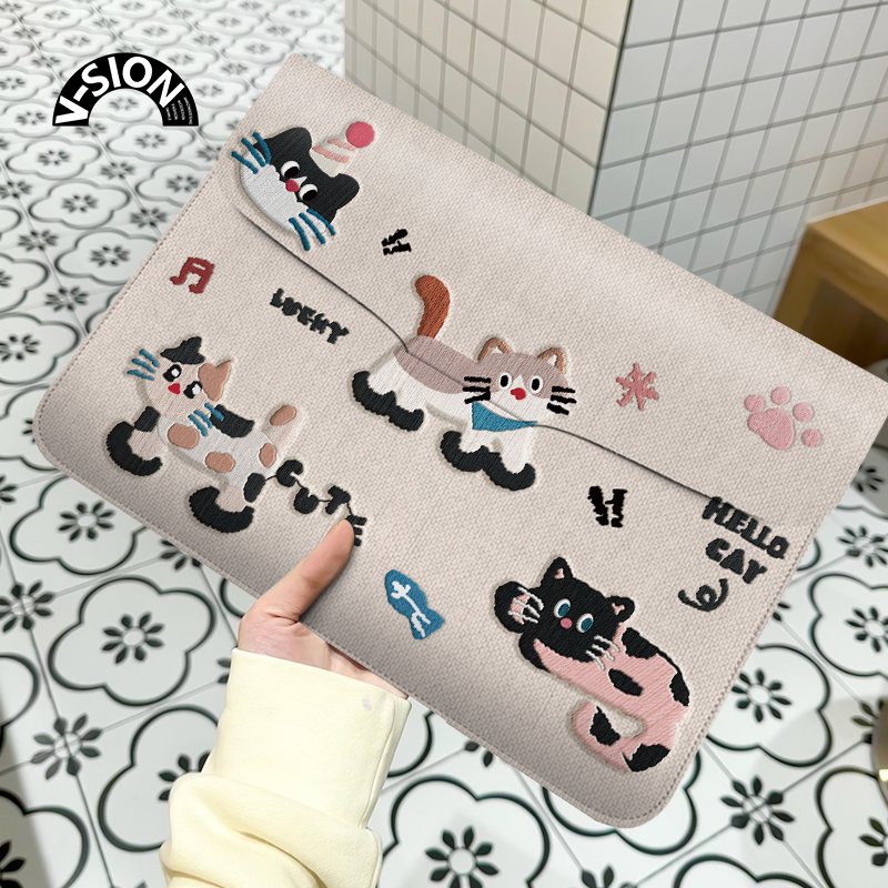 V-Sion Cute Puppy Laptop Bag for Huawei Matebook 14inch Protective Case Lenovo Xiaoxin Pro16 Apple Macbook15 Flip Tablet Sleeve Bag 12inch