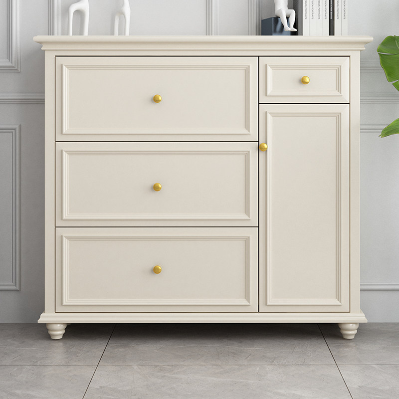 American solid wood shoe cabinet tipping bucket ultra-thin domestic door large capacity minimalist modern door hall integrated into the family storage cabinet