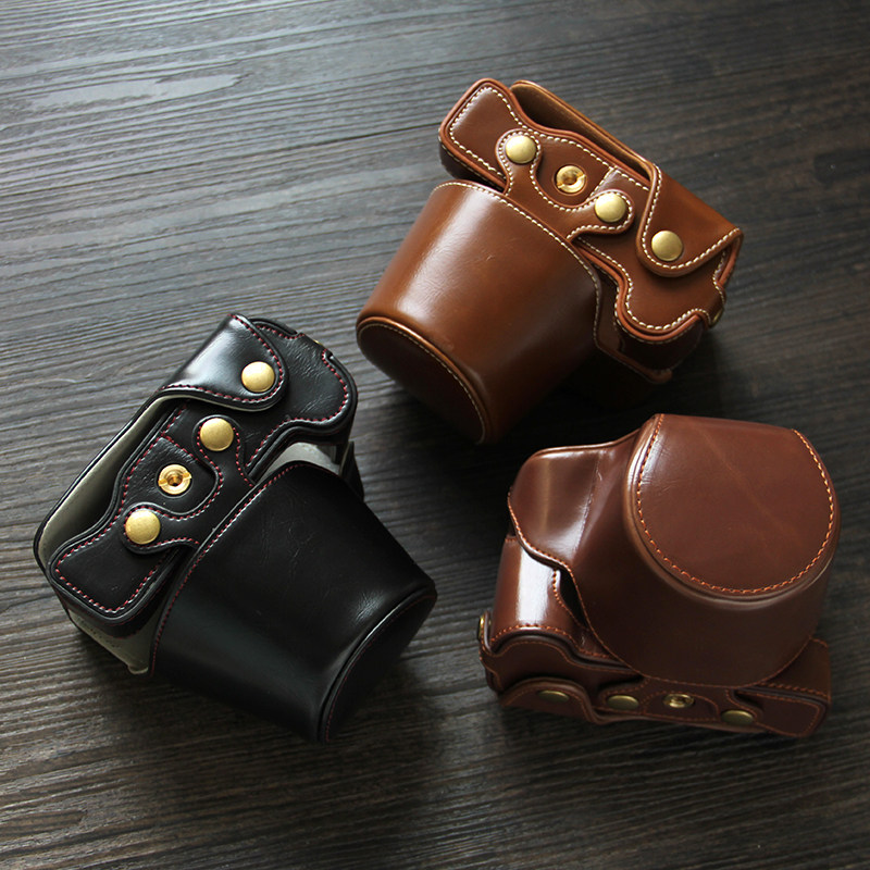 Canon EOS M6 2 camera bag 2nd generation leather sheath m62 Mark ii protective sleeve base half sleeve retro cute