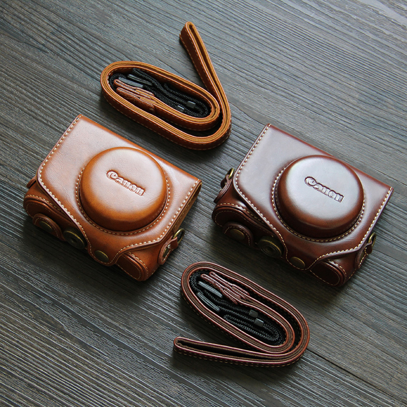 Canon g7x ii Camera Bag Crossbody G7X2 G7X3 Mark III Protective Case Single Shoulder Vintage leather case cute