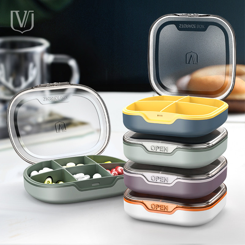 Kit Sub-portable Mini-medicine Sub-packaging box 7 days Dispenser Carry-on to seal drug week-long pill containing box