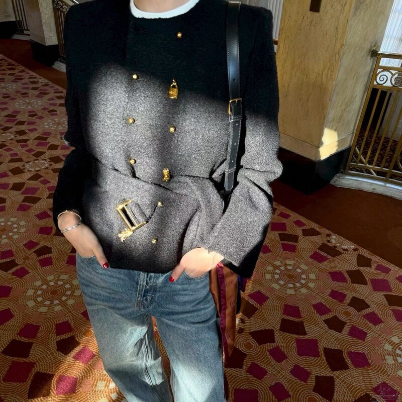 Celine Celine's New Classic Arc De Triomphe Pendant Button-Tie Waist Coat Jacket for Men and Women