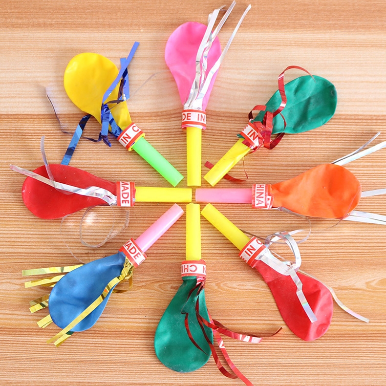 Cartoon whistle blowing dragon balloon will call children with whistle toys Birthday party supplies Horn balloon