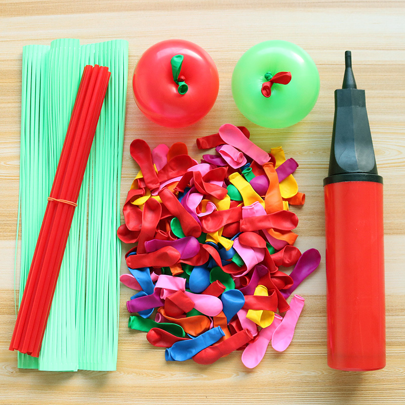 Mini Trumpet Apple Small Balloon Apple Grass Children Suck Small Colorful Balloons Creativity Party Cartoon Decorative Items Ball