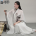 Cảnh - bầu không khí quốc gia Trung Quốc cinched trong tấm khóa dave lớn phù hợp với kích thước trà Thiền váy Zen nhảy hai mảnh váy 