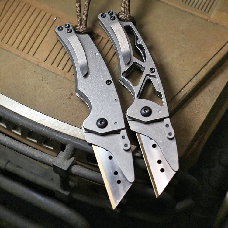 Light Energy Titanium Alloy Folding Beauty Work Knife Spectrum Energett Cut Paper Knife Multipurpose Tool EDC Folding Knife