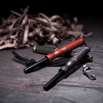 Wild fire stick outdoor Flint magnesium rod fire metal scraper survival light Rod EDC survival tool 3 colors