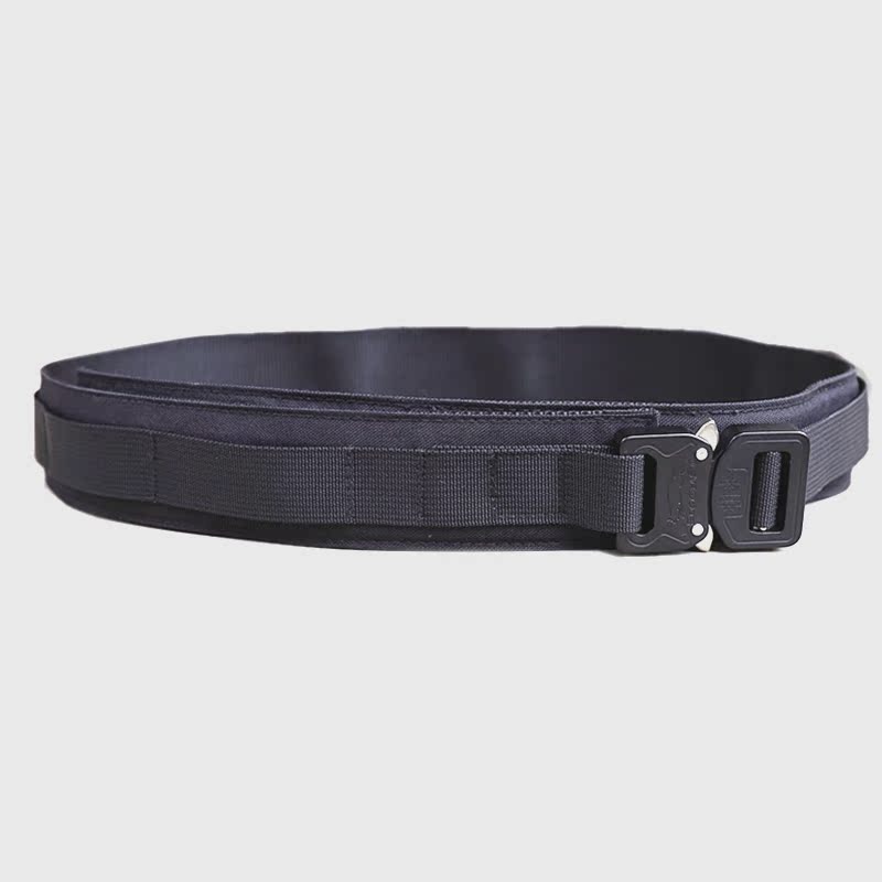 Tactical belt black cobra belt buckle heavy light multi - functional weaving belt forging 7075 aluminum EDC equipment