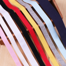 Pure cotton knit fabric decorative cloth with fine upscale straight grain has been scalded to decorate webbing sports pants white sides