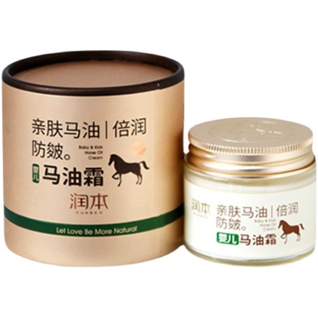 Runben horse oil cream ເດັກນ້ອຍແລະເດັກນ້ອຍ ຄີມຕ້ານຮອຍແຕກ ບໍາລຸງລ້ຽງເດັກ ພິເສດດູໃບໄມ້ລົ່ນ ແລະລະດູຫນາວ ຄີມຕ້ານການ freeze cracking