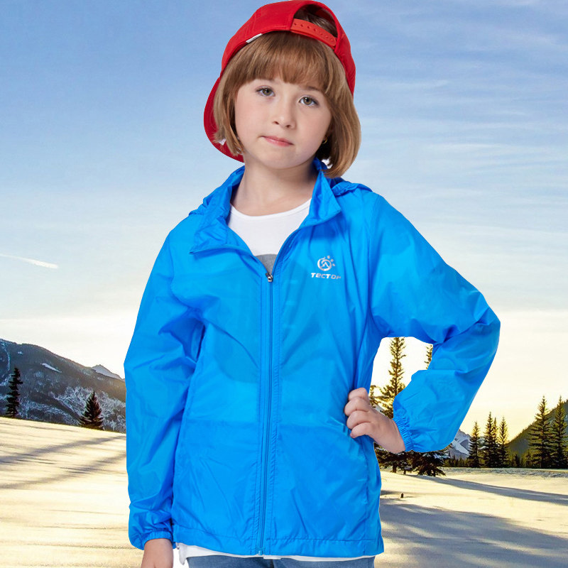 TECTOP sports outdoor sunscreen clothes for children men breathable quick-drying clothes for girls light and light