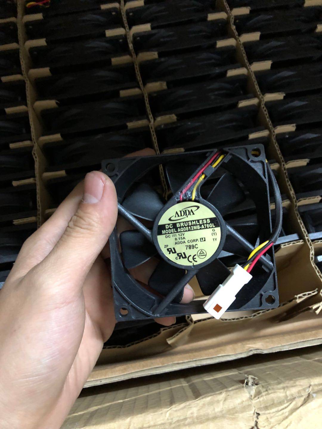 全新正品ADDA AQ0812MB-A76GL 8025 12V 0.15A 静音防水散热风扇