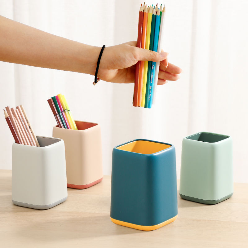 Nordic pen holder simple personality student school supplies desktop storage box multi-functional office creative fashion pen barrel