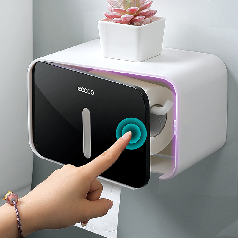 Toilet tissue box free punch toilet draw paper box toilet paper box creative roll paper tube waterproof toilet paper shelf